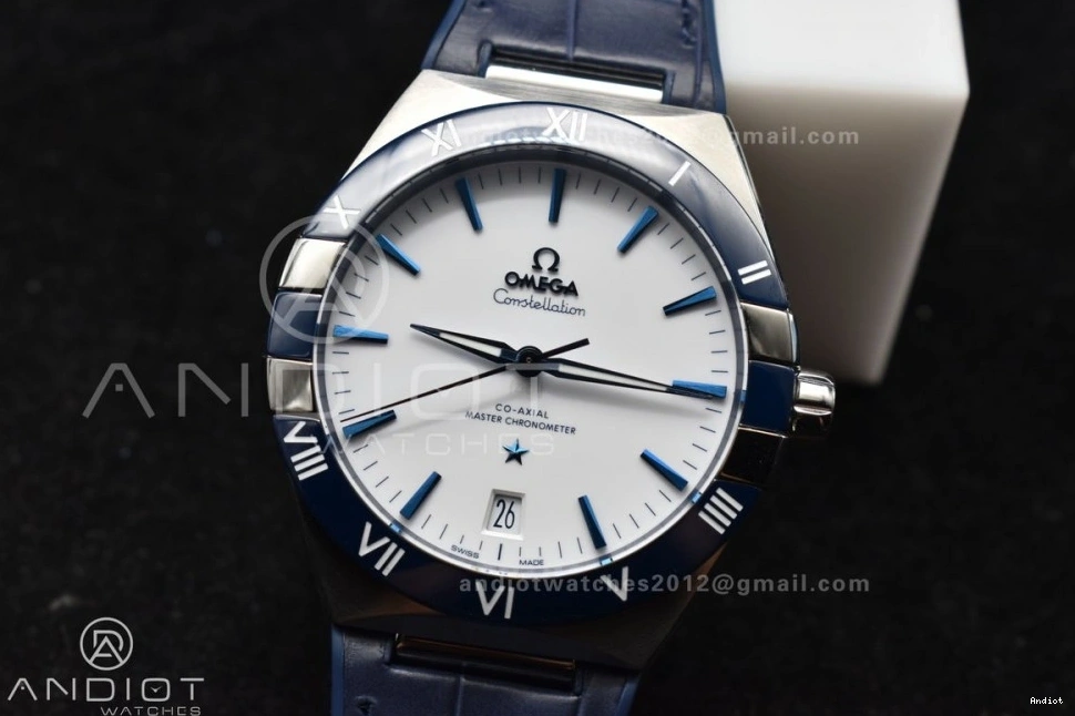 Ceramic Blue White Blue Gummy Strap SS Super Best Clone VSF Dial 1:1 Constellation on Edition A8900 1226